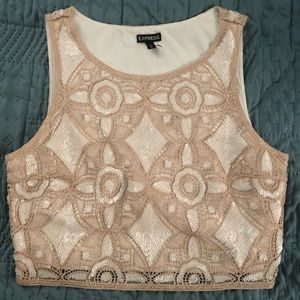 Express sequin top size medium